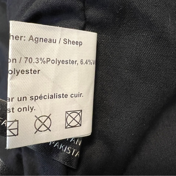 Each x Other Paris Black and Cream Leather Jacket in Excellent Condition.  Sz S. - Picture 7 of 13